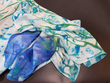 Load image into Gallery viewer, &quot;Blue Trio&quot;, Silk Scarf
