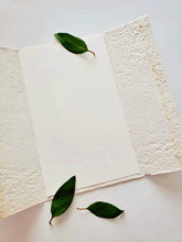 Load image into Gallery viewer, MPM - White Cotton Handmade Paper Greeting Card
